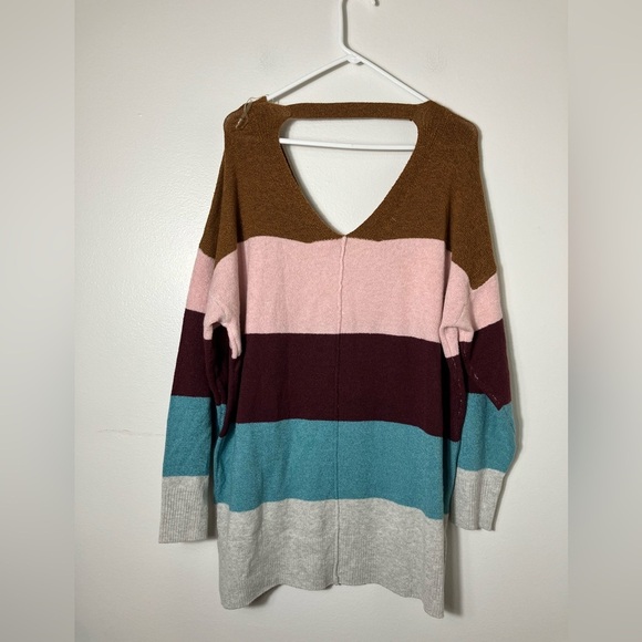 NWT Maurices Sweater Sz‎ XL Multicolor V Neck Long Sleeves Casual tunic - Picture 2 of 8